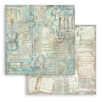 STAMPERIA - 12”x12” (30.5x30.5 cm) Paper Pad 10 double sided printed Backgrounds sheets - Symphony