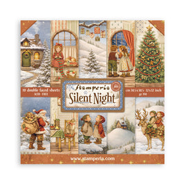 STAMPERIA - 12”x12” (30.5x30.5 cm) Paper Pad 10 double sided printed sheets - Silent Night