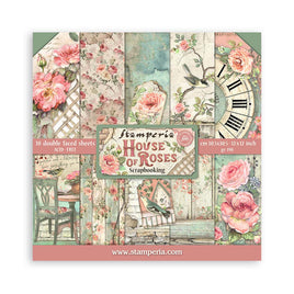STAMPERIA - House of Roses - Scrapbooking Pad 10 Sheets 305x305mm