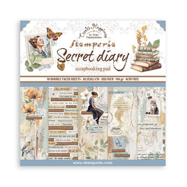 STAMPERIA - Secret Diary - Scrapbooking pad  - Create Happiness 203x203mm