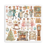 STAMPERIA -8”x8” (20.3x20.3 cm) Paper Pad 10 double sided printed sheets - The Nutcracker