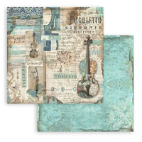 STAMPERIA -8”x8” (20.3x20.3 cm) Paper Pad 10 double sided printed sheets - Music