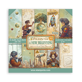 STAMPERIA - A New Beginning - Scrapbooking Pad 203X203MM 10 sheets