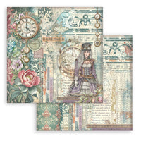 
              STAMPERIA - Scrapbooking Printed Pad for Art and Craft 10 sheets cm 20,3X20,3 (8"X8") - Gardens of Time
            