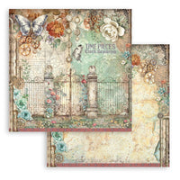 
              STAMPERIA - Scrapbooking Printed Pad for Art and Craft 10 sheets cm 20,3X20,3 (8"X8") - Gardens of Time
            
