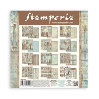 STAMPERIA - 8”x8” (20.3x20.3 cm) Paper Pad 10 double sided printed sheets - Symphony
