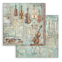 STAMPERIA - 8”x8” (20.3x20.3 cm) Paper Pad 10 double sided printed sheets - Symphony