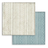 STAMPERIA - 8”x8” (20.3x20.3 cm) Paper Pad 10 double sided printed Backgrounds sheets - White Christmas