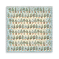 STAMPERIA - 8”x8” (20.3x20.3 cm) Paper Pad 10 double sided printed Backgrounds sheets - White Christmas