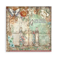 
              STAMPERIA - Scrapbooking Printed Pad for Art and Craft 22 sheets cm 20,3X20,3 (8"X8") Single Face Gardens of Tim
            