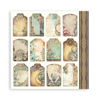 
              STAMPERIA - Scrapbooking Printed Pad for Art and Craft 22 sheets cm 20,3X20,3 (8"X8") Single Face Gardens of Tim
            