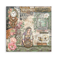 
              STAMPERIA - Scrapbooking Printed Pad for Art and Craft 22 sheets cm 20,3X20,3 (8"X8") Single Face Gardens of Tim
            