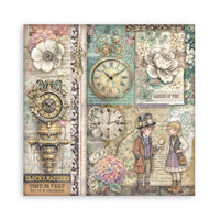 
              STAMPERIA - Scrapbooking Printed Pad for Art and Craft 22 sheets cm 20,3X20,3 (8"X8") Single Face Gardens of Tim
            
