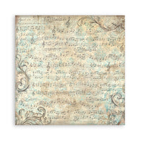 STAMPERIA - 8”x8” (20.3x20.3 cm) Paper Pad 22 single sided paper sheets - Symphony
