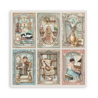 STAMPERIA - 8”x8” (20.3x20.3 cm) Paper Pad 22 single sided paper sheets - Symphony