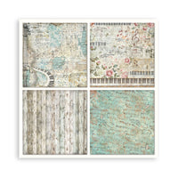 STAMPERIA - 8”x8” (20.3x20.3 cm) Paper Pad 22 single sided paper sheets - Symphony