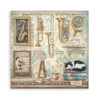 STAMPERIA - 8”x8” (20.3x20.3 cm) Paper Pad 22 single sided paper sheets - Symphony