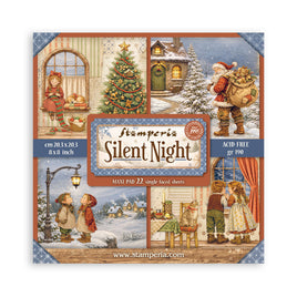 STAMPERIA - 8”x8” (20.3x20.3 cm) Paper Pad 22 single sided printed paper sheets - Silent Night