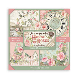 STAMPERIA - House of Roses - Scrapbooking Pad 22 Sheets 305x305mm