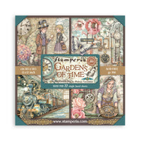 
              STAMPERIA - Scrapbooking Printed Pad for Art and Craft 22 sheets cm 30,5x30,5 (12"x12") Single face - Gardens of Time
            