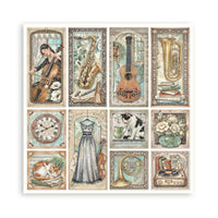 STAMPERIA - 12”x12” (30.5x30.5 cm) Paper Pad 22 single sided paper sheets - Symphony
