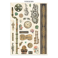 
              STAMPERIA - Printed Art Junk journal: stickers, cut-outs, backgrounds for Art and Craft - Gardens of Time
            
