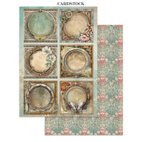 
              STAMPERIA - Printed Art Junk journal: stickers, cut-outs, backgrounds for Art and Craft - Gardens of Time
            