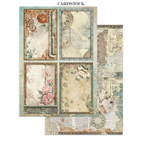 
              STAMPERIA - Printed Art Junk journal: stickers, cut-outs, backgrounds for Art and Craft - Gardens of Time
            