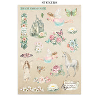 STAMPERIA - Printed Art Junk journal: stickers, cut-outs, backgrounds for Art and Craft - Wonderland