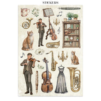 STAMPERIA - Printed Art Junk journal: stickers, cut-outs, backgrounds for Art and Craft - Symphony