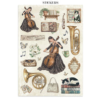 STAMPERIA - Printed Art Junk journal: stickers, cut-outs, backgrounds for Art and Craft - Symphony