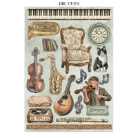 STAMPERIA - Printed Art Junk journal: stickers, cut-outs, backgrounds for Art and Craft - Symphony