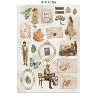 STAMPERIA - Printed Art Junk journal: stickers, cut-outs, backgrounds for Art and Craft - Flowers and Poems