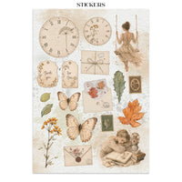 STAMPERIA - Printed Art Junk journal: stickers, cut-outs, backgrounds for Art and Craft - Flowers and Poems