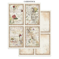 STAMPERIA - Printed Art Junk journal: stickers, cut-outs, backgrounds for Art and Craft - Flowers and Poems