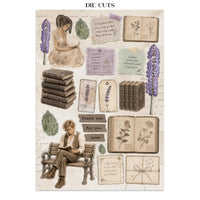 STAMPERIA - Printed Art Junk journal: stickers, cut-outs, backgrounds for Art and Craft - Flowers and Poems