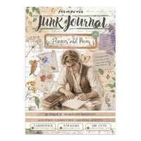 STAMPERIA - Printed Art Junk journal: stickers, cut-outs, backgrounds for Art and Craft - Flowers and Poems