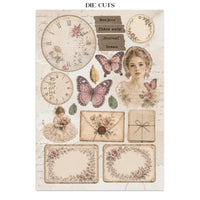 STAMPERIA - Printed Art Junk journal: stickers, cut-outs, backgrounds for Art and Craft - Flowers and Poems