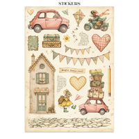 STAMPERIA - Printed Art Junk journal: stickers, cut-outs, backgrounds for Art and Craft - Cozy Family