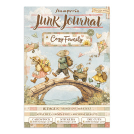 STAMPERIA - Printed Art Junk journal: stickers, cut-outs, backgrounds for Art and Craft - Cozy Family