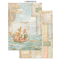 STAMPERIA - Printed Art Junk journal: stickers, cut-outs, backgrounds for Art and Craft - Cozy Family