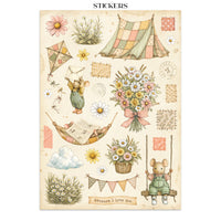 STAMPERIA - Printed Art Junk journal: stickers, cut-outs, backgrounds for Art and Craft - Cozy Family
