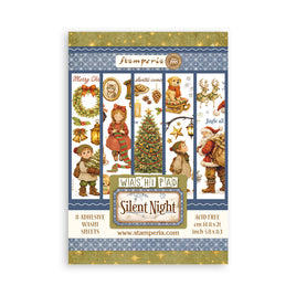 STAMPERIA - Printed Washi pad for Art and Craft A5 8 sheets - Silent Night