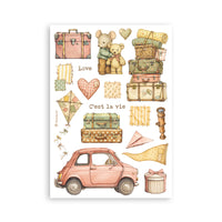 STAMPERIA - Printed Washi pad for Art and Craft A5 8 sheets - Cozy Family
