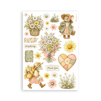 STAMPERIA - Printed Washi pad for Art and Craft A5 8 sheets - Cozy Family