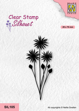 Nellie's Choice - Clear Stamp Flowers 18