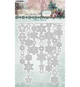 Studio Light - Jenine's Mindful Art - Christmas Blush Collection - Winter Curtain Die Set.
