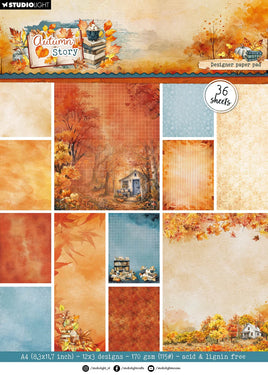 Studio Light - Designer Paper Pad Background Paper Autumn Story 36 Sheets A4