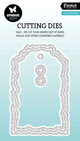Studio Light - Essentials - Cutting Die - Torn Edge Tag Rectangle
