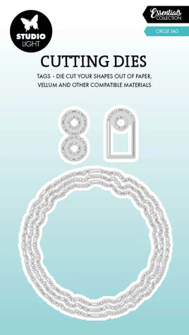 Studio Light - Essentials - Cutting Die - Torn Edge Tag Round